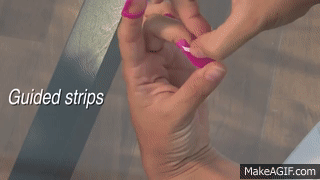 gif tiras para pintar las uñas facil 