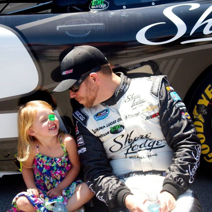 Brian scott junto a su hija Brielle