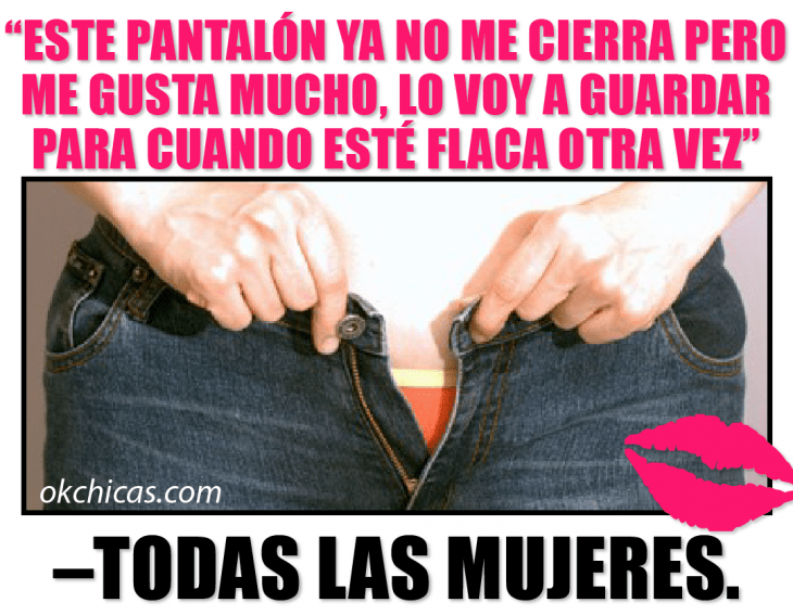 mujeres meme de pantalones que no cierran 