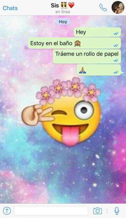 Mensajes de hermanas cuando se te acaba el papel de baño 