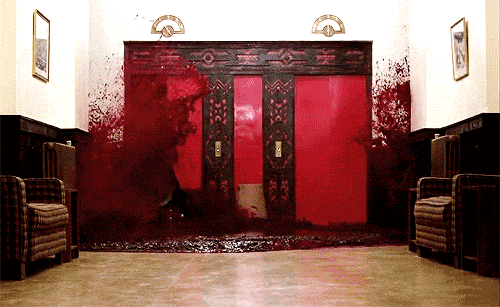 GIF el resplandor, escena del cuarto de sangre 