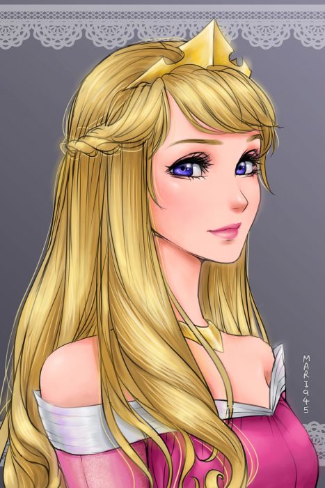 Aurora diseñada como anime