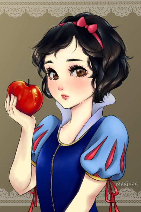 Blancanieves diseñada como anime