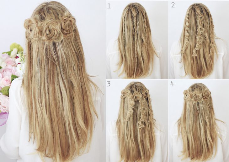 Tutorial de como hacer una corona de rosas con trenzas