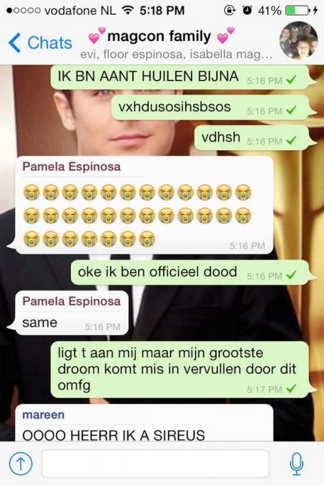 Grupo de Whatsapp de una familia numerosa