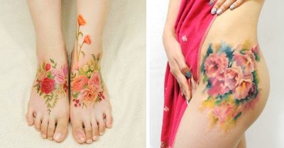 Esta artista realiza increíbles tatuajes que parecen pinturas hechas con acuarela