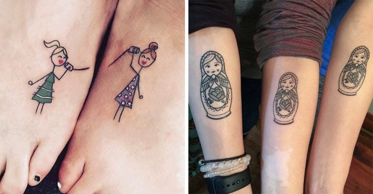 Ideas de pequeños y hermosos tatuajes para hermanas