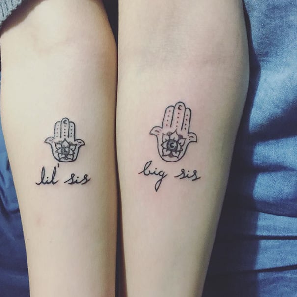tatuaje hermanas mano de fátima