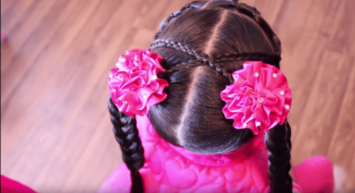 peinados para niña dos coletas moños y trenzas 