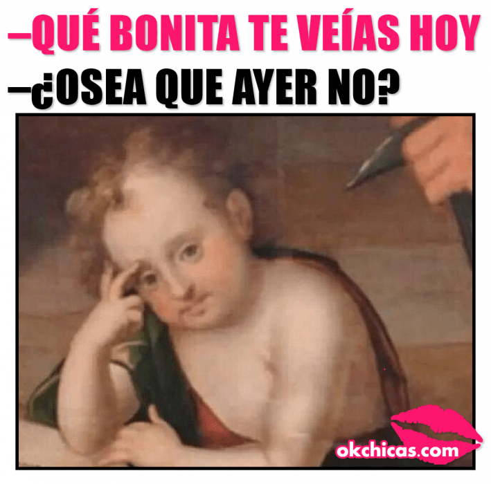 meme ok chicas retrato de niño con mano en la cabeza