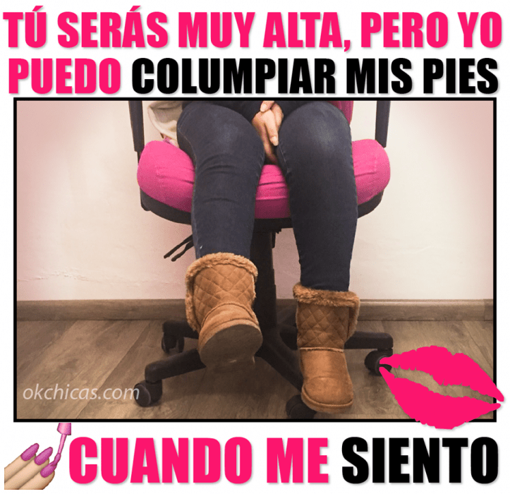 piernas de mujer bajita columpiandolos meme ok chicas 