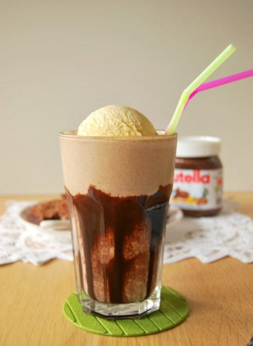 batido de nutella y vainilla