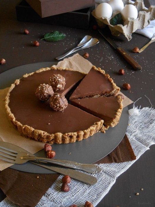 tartaleta de nutella y ferrero rocher