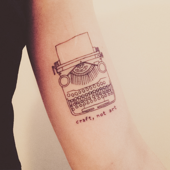 tatuaje máquina de escribir