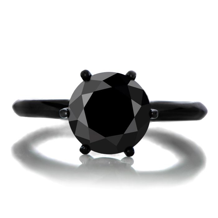 anillo de compromiso piedra negra