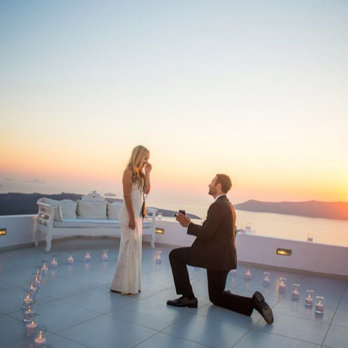 propuesta de matrimonio en el mar