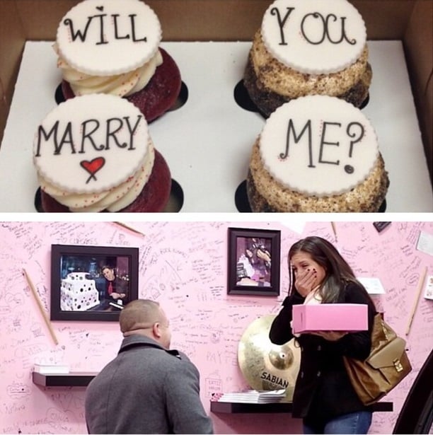 propuesta de matrimonio cupcakes