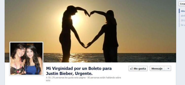 perfil de facebook fan loca de justin bieber pierde virginidad