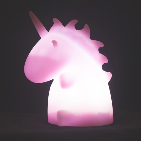 Lampara en forma de unicornio color rosa 