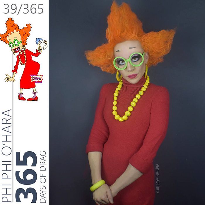 Drag Queen vestida como didi de Rugrats