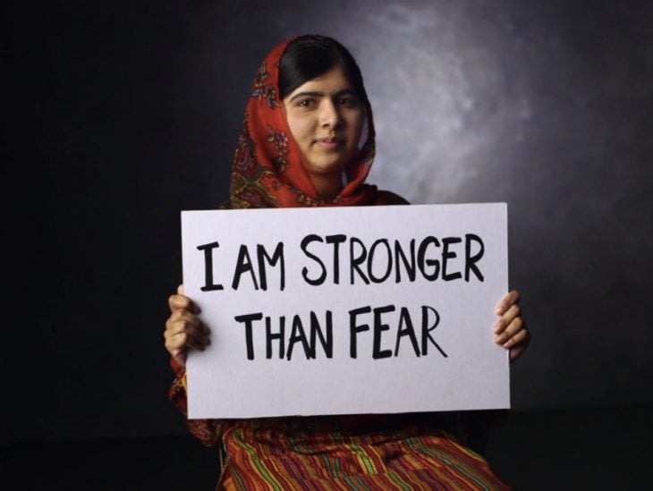 Malala con un mensaje de fuerza 