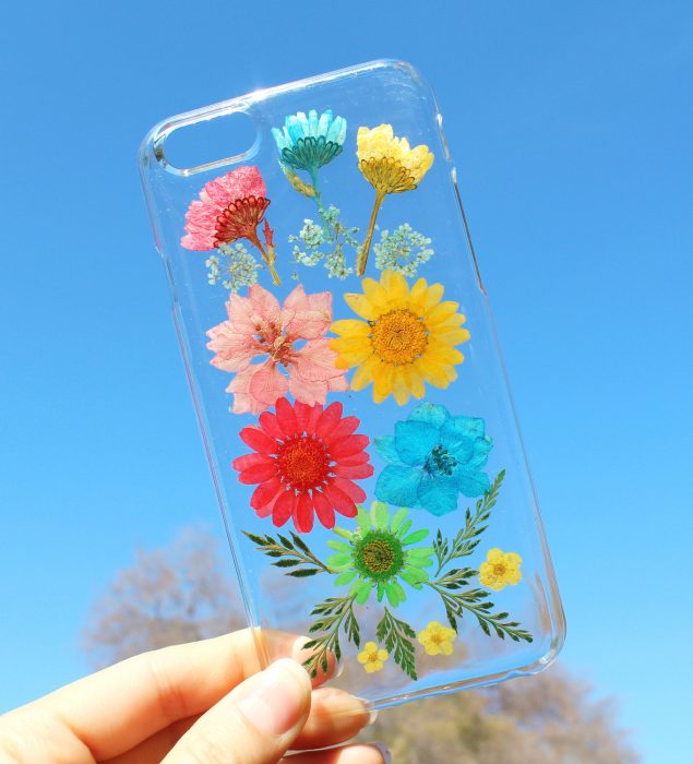 Funda de flores de colores 