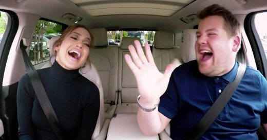 JLo participó en Carpool Karaoke con James Corden