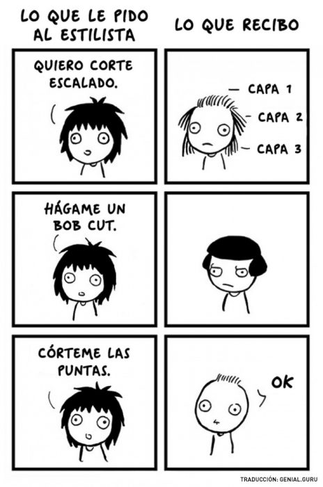 Ilustración cuando cambias de look 