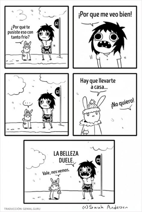 Ilustración cuando la belleza duele 