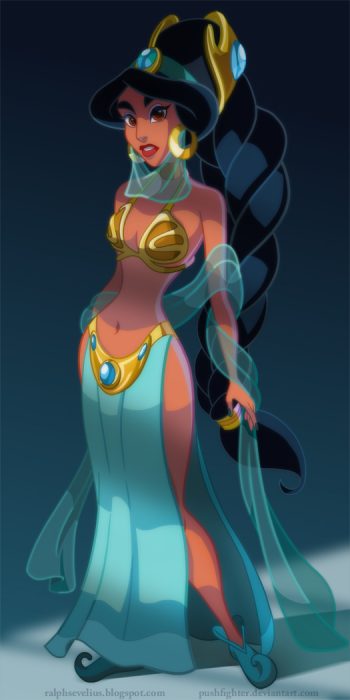 Princesa jasmine convertida en un personaje de Star Wars 