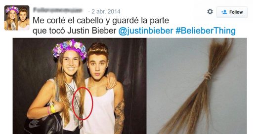 15 raras y perturbantes cosas que han hecho las fans de Bieber.