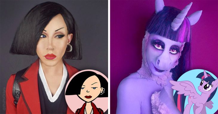 Drag Queen recrea personajes de caricaturas de los 90