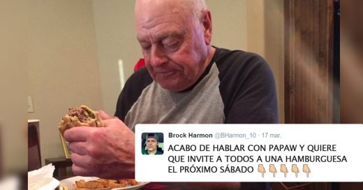 El abuelo más triste invita hamburguesas a todos el próximo sábado