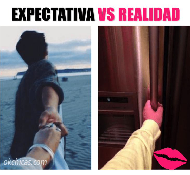  expectativa vs realidad fotos tomadas de la mano con tu novio