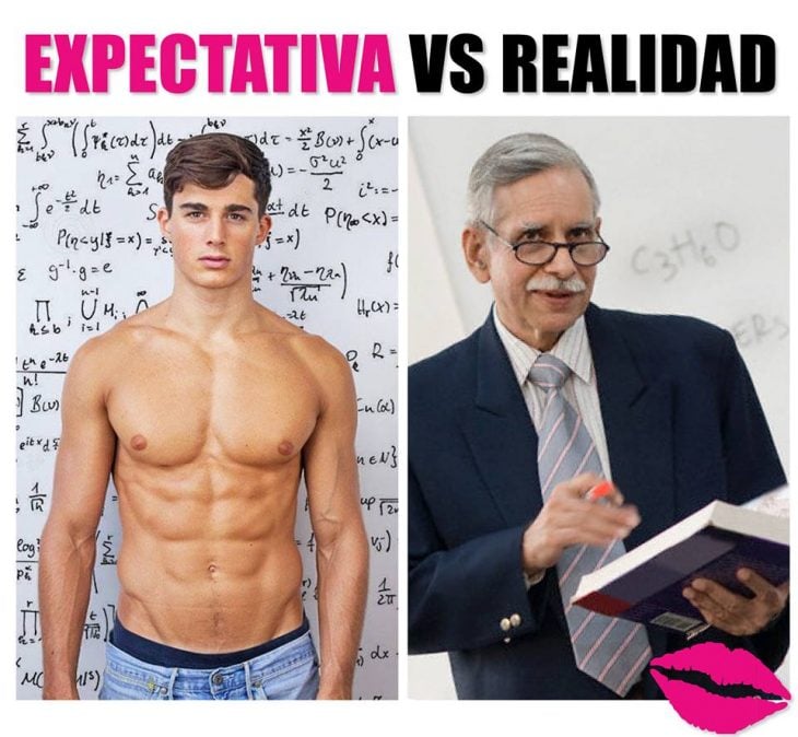  expectativa vs realidad profesores uno guapo y musculoso