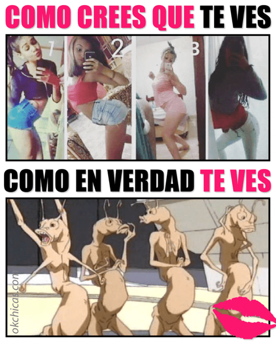  expectativa vs realidad niñas haciendo poses frente al espejo