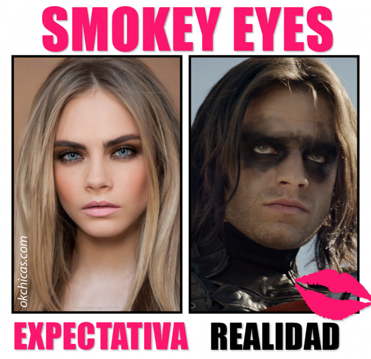  expectativa vs realidad mujeres cuando se maquillan smokey eyes 