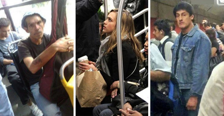 35 famosos en el transporte público