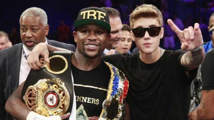 justin bieber con boxeador floyd mayweather jr 