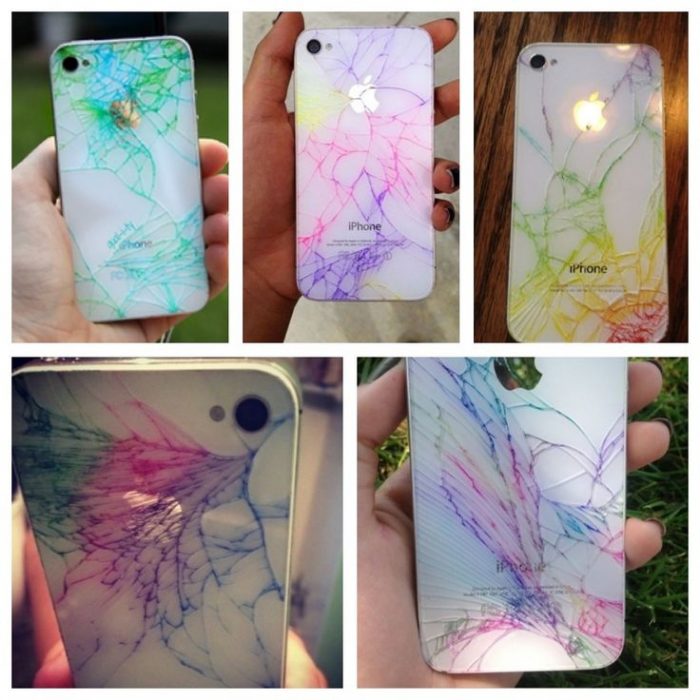 como decorar tu iphone case quebrado con sharpie