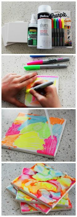 azulejos pintados con sharpie diy