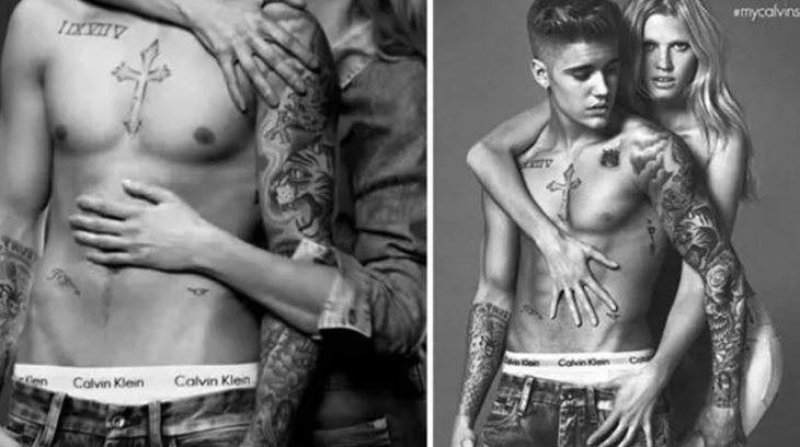 fotografia con photoshop de justin bieber calvin klein 