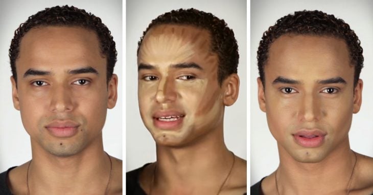 A estos hombres les contornearon el rostro con maquillaje y el resultado es increíble