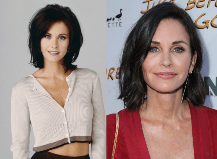 monica - courteney cox personajes de friends antes y despues 