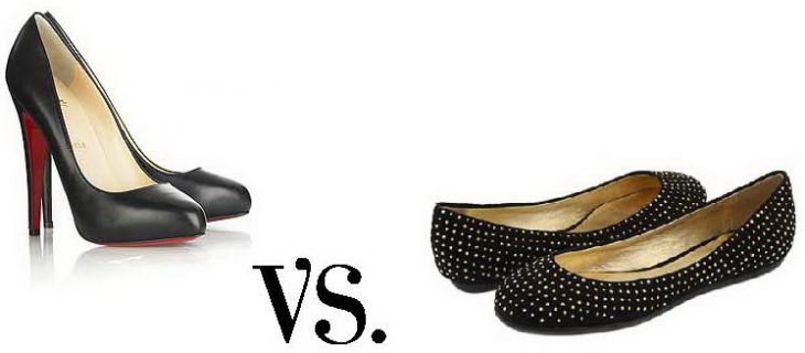 tacones vs zapatos planos