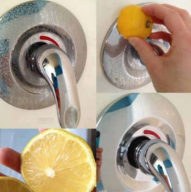 limpieza de partes metálicas con limón