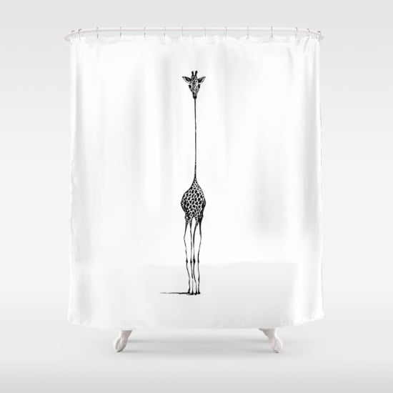 cortina para baño con jirafa