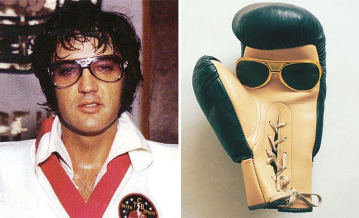 Elvis Presley y un guante de box