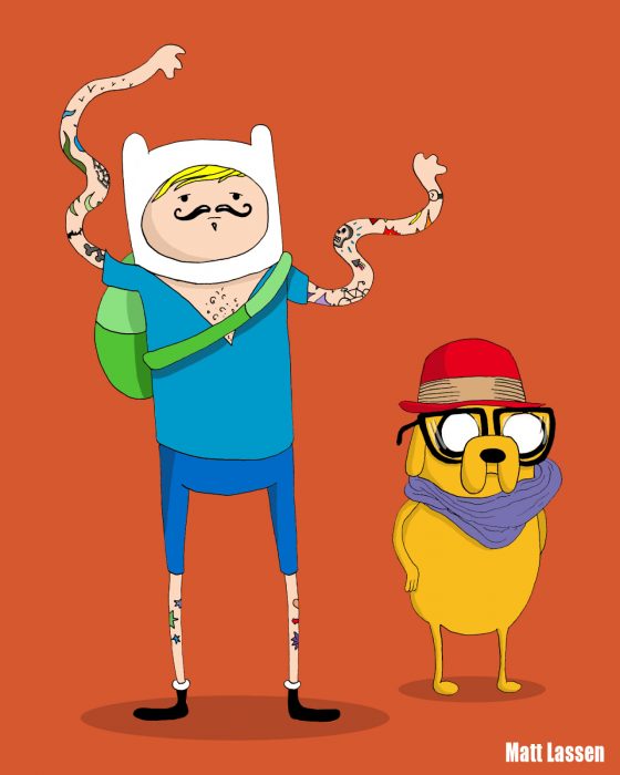 Finn y Jake, Hora de aventura hipsters 