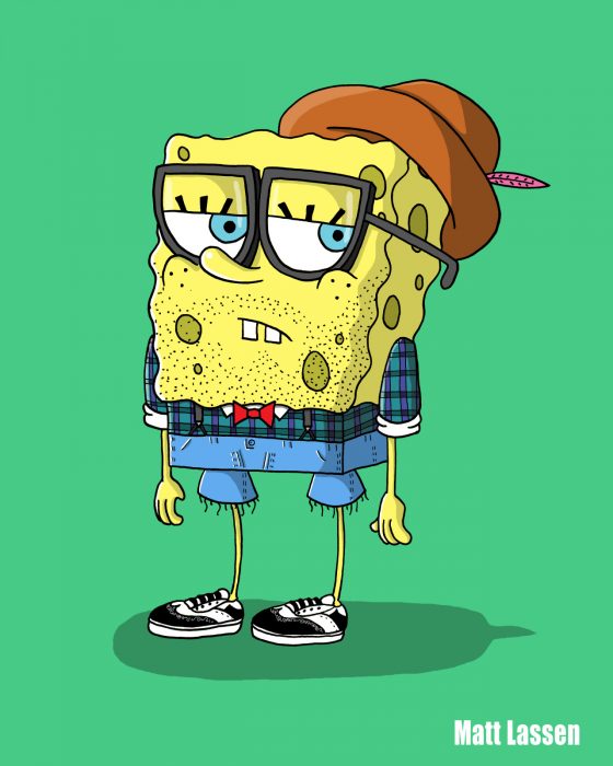 Bob esponja hipster 